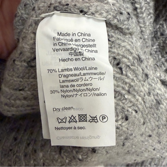 J. Crew Donegal Turtleneck Lambswool Sweater Gray Size XS - Picture 5 of 5